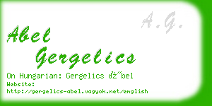 abel gergelics business card